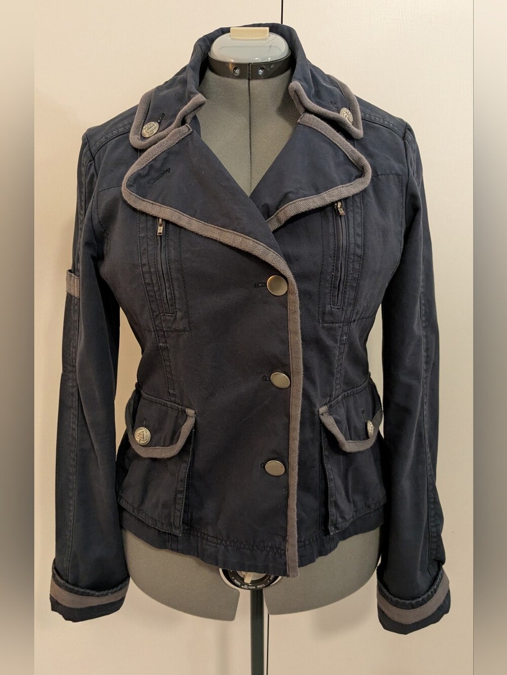 Women’s Navy Trim Utility Jacket